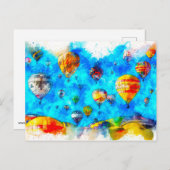 Warmluchtballon Briefkaart (Voorkant / Achterkant)