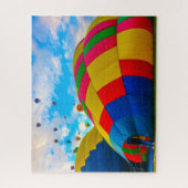 Warmluchtballon die de puzzel van de puzzel opblaa legpuzzel (Verticaal)