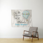 Warmluchtballon Jongen Baby Shower Achtergrond Wandkleed (In Situ (horizontaal))