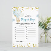 Warmluchtballon Raad eens wat er in de luiertas zi (Staand voorkant)