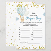 Warmluchtballon Raad eens wat er in de luiertas zi (Voorkant / Achterkant)