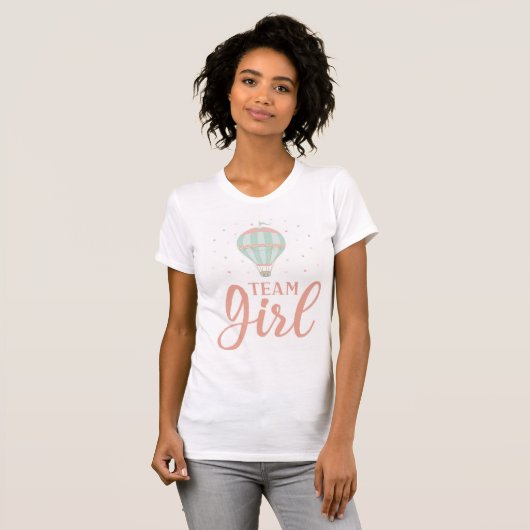 Warmluchtballon-sekse T-shirt Team Girl (Voorkant volledig)