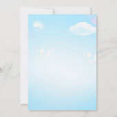 Warmluchtballon verjaardagsuitnodiging kaart (Achterkant)