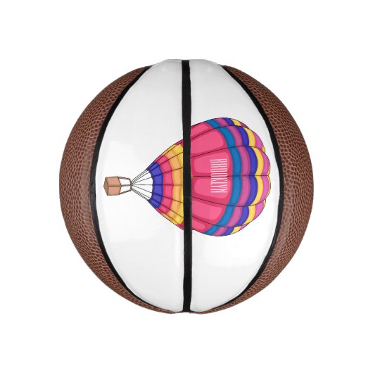 Warmluchtballonafbeelding cartoon basketbal (Verticaal)