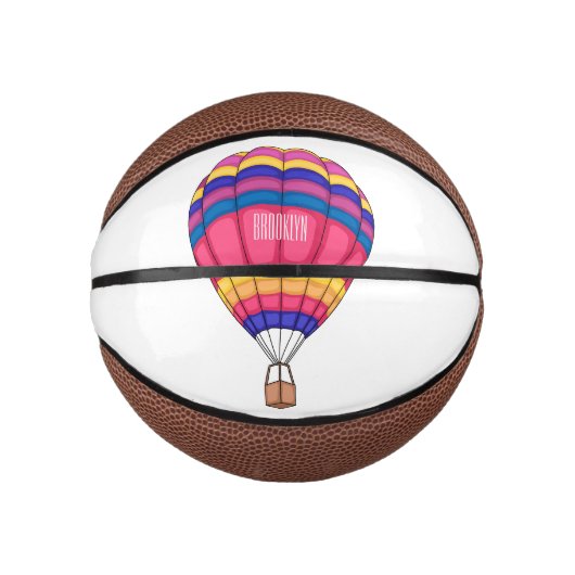 Warmluchtballonafbeelding cartoon basketbal (Voorkant)