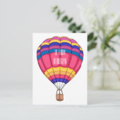 Warmluchtballonafbeelding cartoon briefkaart (Staand voorkant)