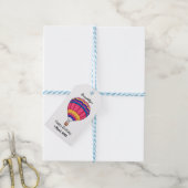 Warmluchtballonafbeelding cartoon cadeaulabel (Met Touw)