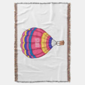 Warmluchtballonafbeelding cartoon deken (Voorkant Verticaal)