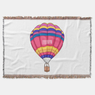 Warmluchtballonafbeelding cartoon deken