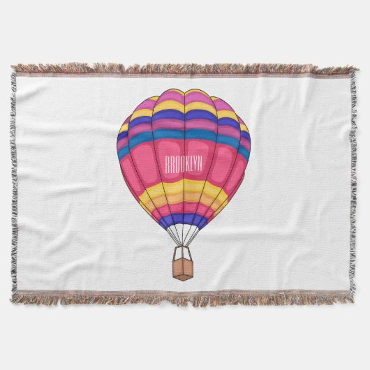 Warmluchtballonafbeelding cartoon deken (Voorkant)
