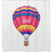 Warmluchtballonafbeelding cartoon douchegordijn (Voorkant)
