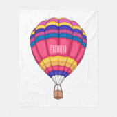 Warmluchtballonafbeelding cartoon fleece deken (Voorkant)