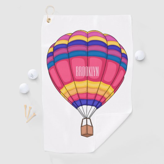 Warmluchtballonafbeelding cartoon golfhanddoek (Insitu)