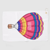 Warmluchtballonafbeelding cartoon golfhanddoek (Horizontaal)