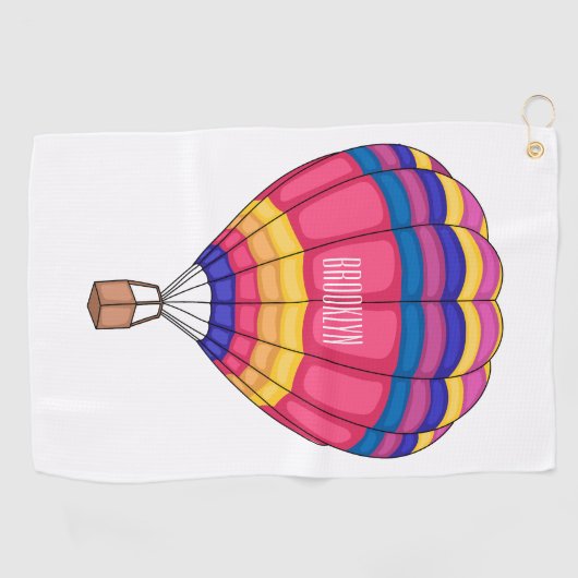 Warmluchtballonafbeelding cartoon golfhanddoek (Horizontaal)