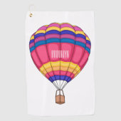Warmluchtballonafbeelding cartoon golfhanddoek (Voorkant)