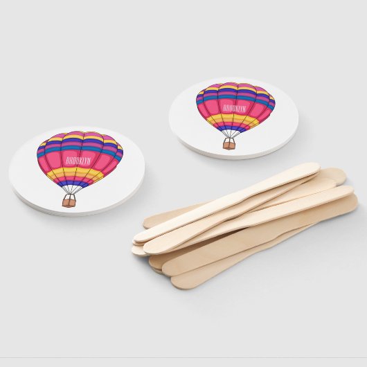 Warmluchtballonafbeelding cartoon handwaaier (Niet-gemonteerd)