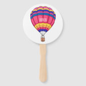 Warmluchtballonafbeelding cartoon handwaaier (Voorkant)