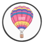 Warmluchtballonafbeelding cartoon hockey puck (Voorkant)