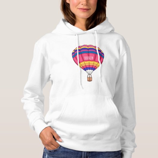 Warmluchtballonafbeelding cartoon hoodie (Voorkant)