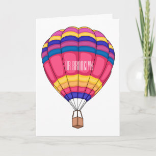 Warmluchtballonafbeelding cartoon kaart
