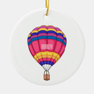 Warmluchtballonafbeelding cartoon keramisch ornament