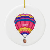 Warmluchtballonafbeelding cartoon keramisch ornament (Achterkant)