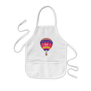 Warmluchtballonafbeelding cartoon kinder schort