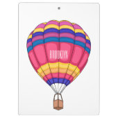 Warmluchtballonafbeelding cartoon klembord (Achterkant)