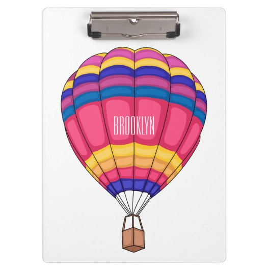 Warmluchtballonafbeelding cartoon klembord (Voorkant)