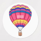 Warmluchtballonafbeelding cartoon labels (Design 1)