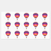 Warmluchtballonafbeelding cartoon labels (Vel)
