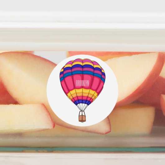 Warmluchtballonafbeelding cartoon labels (Aangebracht)