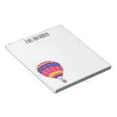 Warmluchtballonafbeelding cartoon notitieblok (Schuin)