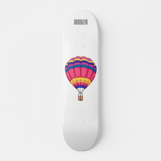 Warmluchtballonafbeelding cartoon persoonlijk skateboard (Voorkant)
