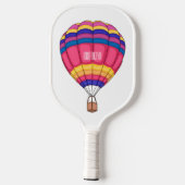 Warmluchtballonafbeelding cartoon pickleball paddle (Achterkant)