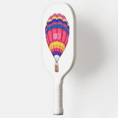 Warmluchtballonafbeelding cartoon pickleball paddle (Links)
