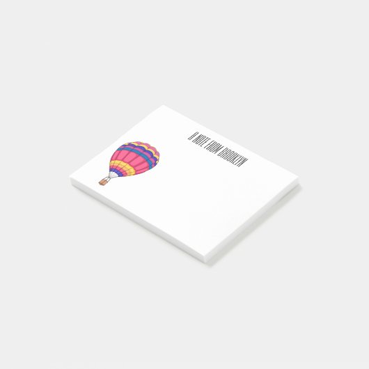 Warmluchtballonafbeelding cartoon post-it® notes (Schuin)