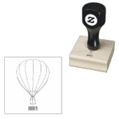 Warmluchtballonafbeelding cartoon rubberstempel (Gestempeld)