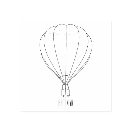 Warmluchtballonafbeelding cartoon rubberstempel (Afrduk)