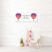 Warmluchtballonafbeelding cartoon spandoek (Insitu)