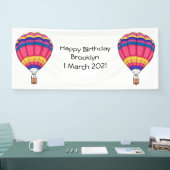 Warmluchtballonafbeelding cartoon spandoek (Beurs)
