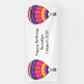 Warmluchtballonafbeelding cartoon spandoek (Verticaal)