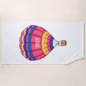 Warmluchtballonafbeelding cartoon strandlaken (Voorkant)