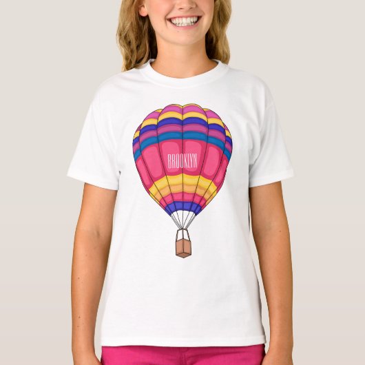 Warmluchtballonafbeelding cartoon t-shirt (Voorkant)