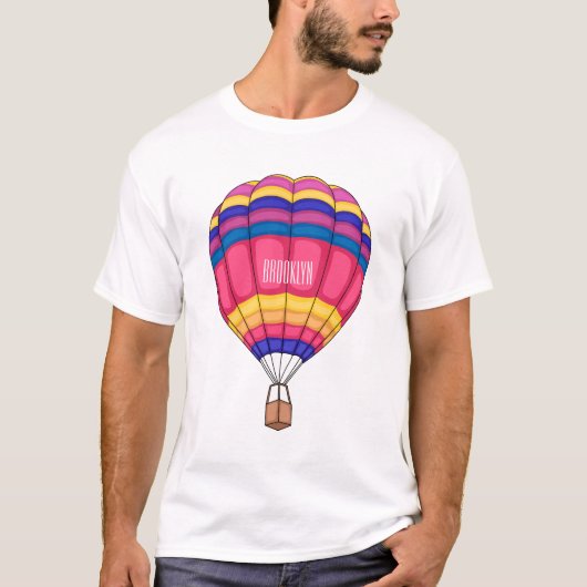 Warmluchtballonafbeelding cartoon t-shirt (Voorkant)