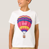 Warmluchtballonafbeelding cartoon t-shirt (Voorkant)