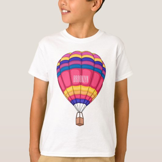 Warmluchtballonafbeelding cartoon t-shirt (Voorkant)