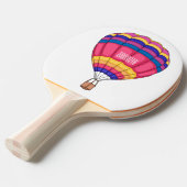 Warmluchtballonafbeelding cartoon tafeltennisbatje (Voorkant Gekanteld)