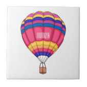 Warmluchtballonafbeelding cartoon tegeltje (Voorkant)